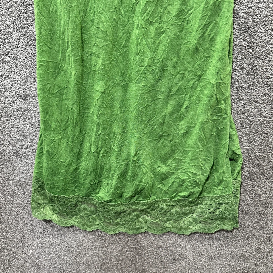 Camiseta sin mangas Y2k Weavers niña pequeña arrugada cami encaje ribete femenino hadas coqueta Foto 4 de 4