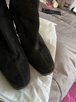 Black Suede Platform Boots 9M  Women s