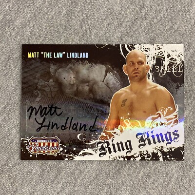2008 Donruss Americana II Matt ''The Law'' Lindland Ring Kings Signature /350