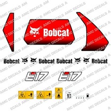 BOBCAT E17 MINI DIGGER EXCAVATOR DECAL STICKER SET