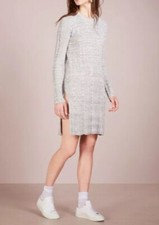 Elizabeth And James Women’s Ribbed Tunic Dress Medium Gray Casual Designer NEW