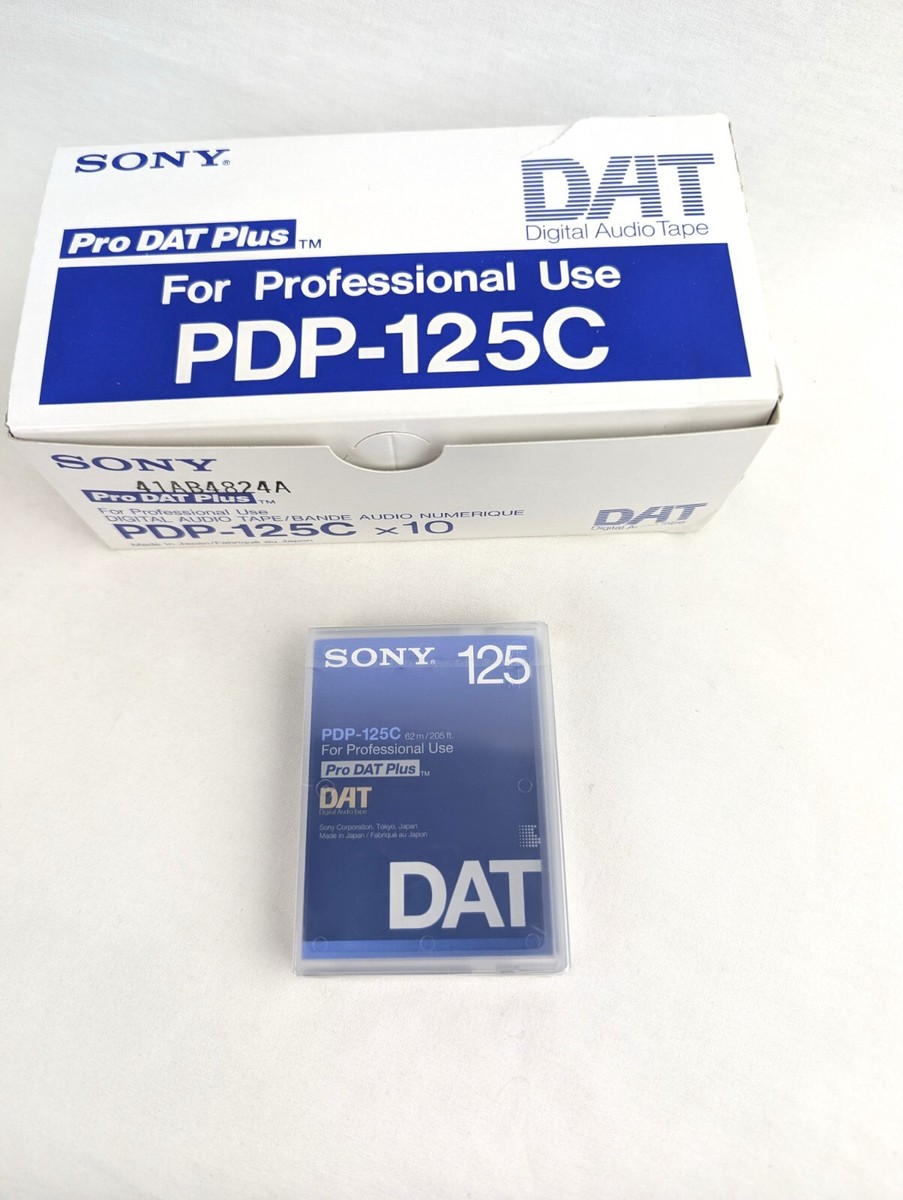 Sony PDP-125C DAT Digital Audio Tape, Box of 10 - New Old Stock
