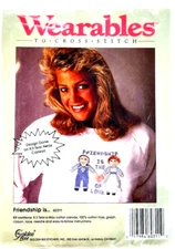 Stitchery Kit Golden Bee Wearable 8.5 Count Cross Stitch FRIENDSHIP