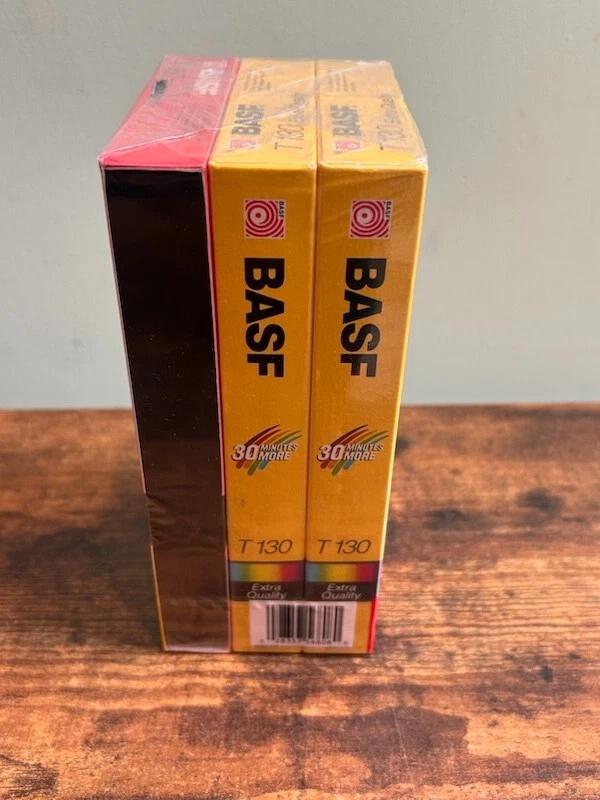 NEW BASF 2 T-130 6-1/2, 1 T-160 8 Hour Extra Quality VHS Tape 3-pack SEALED - Image 3 of 4