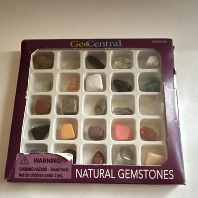 GeoCentral Natural Gemstones Tumbled Gemstone Assortment Box Set