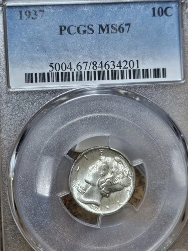 1937 Mercury Dime 10C MS67