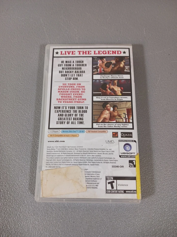 Rocky Balboa & World Series Of Poker 2008 Sony PlayStation Portable PSP Game CIB - Image 4 of 4