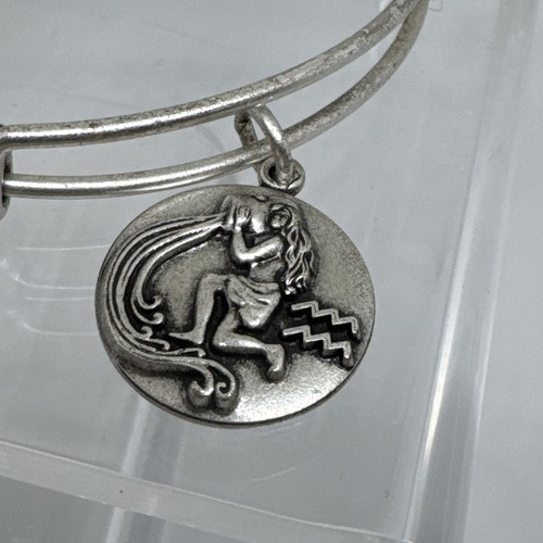 Alex and Ani AQUARIUS III Russian Silver Charm Bangle with tags - NEW - Picture 2 of 5