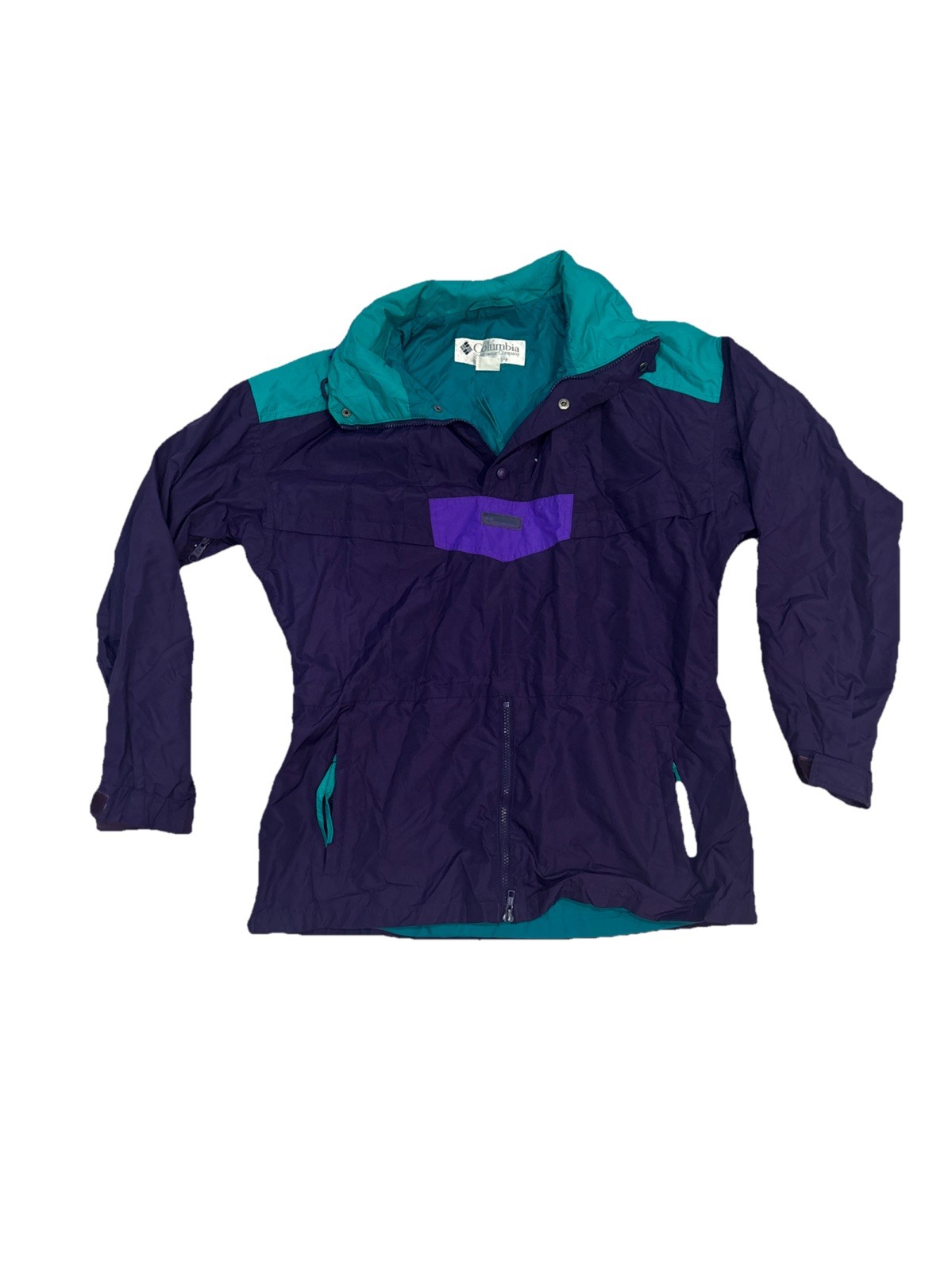 Vtg 90s Mens Columbia Sportswear Radial Sleeve Jacket Windbreaker Sz M Purple