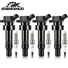 4Pack Ignition Coil  Iridium Spark Plug For 2012-2013 Hyundai Accent 1.6L UF652