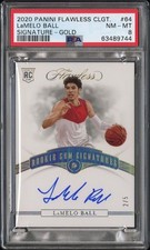 2020 Lamelo Ball Flawless Rookie Auto Card 2/5 Gold GEM Diamond #64 POP 1 PSA