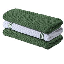 Premium Kitchen Towels – Pack of 3, 100% Cotton 15 x 25 Inches Absorbent Dish...