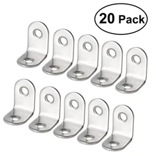 UEETEK 20Pcs 25*25*16mm Stainless Steel 90 Degree Angle Bracket
