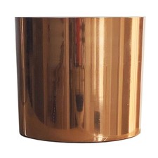 Metal Planter Plant Pot Copper 20 x 18cm Modern Indoor Home Decor Leaf