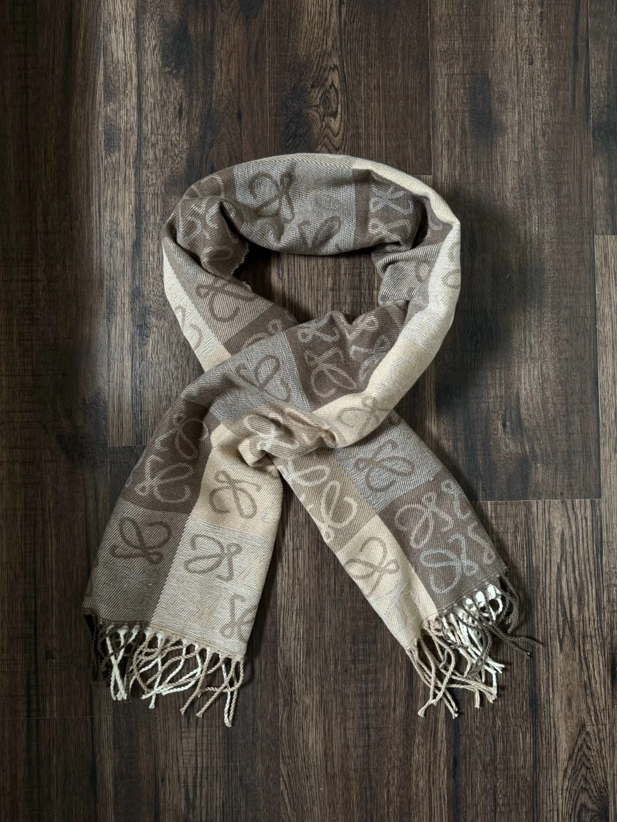 小物 LOEWE Scarf Loewe Suna Penguin Embroidered Mohair-Blend Scarf - Bergdorf Goodman