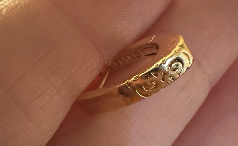 REAL 14K Rose Gold Round Color Hoop Earrings Stamped 585RG Rose Gold Filled - Image 2 of 4