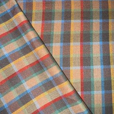 Soft Cotton Gold Red Green Blue Plaid Fabric BT Half Y 5