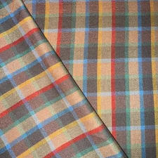 Soft Cotton Gold Red Green Blue Plaid Fabric BT Half Y #5