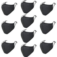 Cotton Face Mask Reusable Washable Nose Wire Filter Pocket Adult Pack 10