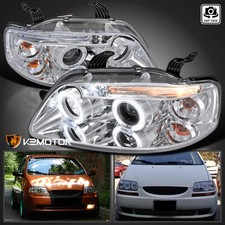 Fits 2004-2006 Chevy Aveo 4dr Sedan Aveo 5 Led Halo Projector Headlights Lamps