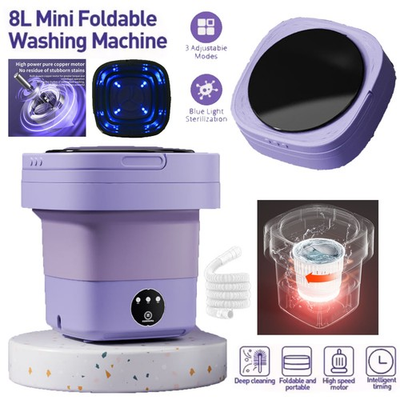 #ad Mini Washing Machine Washer Foldable Washer Spin Dryer Small Travel Portable US $23.98