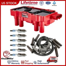 Ignition Coil & Spark Plug & Wire Set For Pontiac G6 06-09 3.9L V6 Buick Lucerne