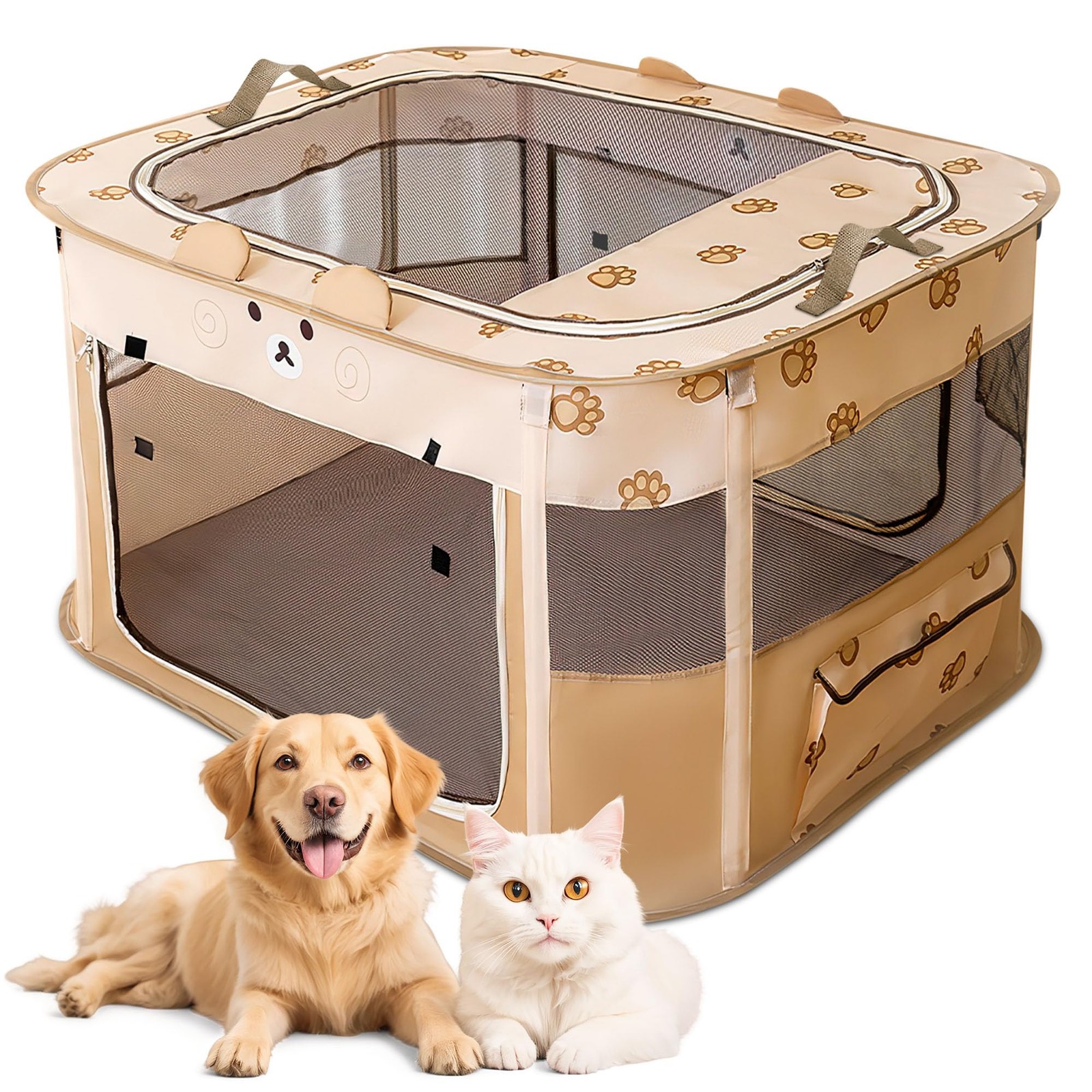 Box Cani da Viaggio ALLSOPETS Recinto Esterno Pieghevole Traspirante