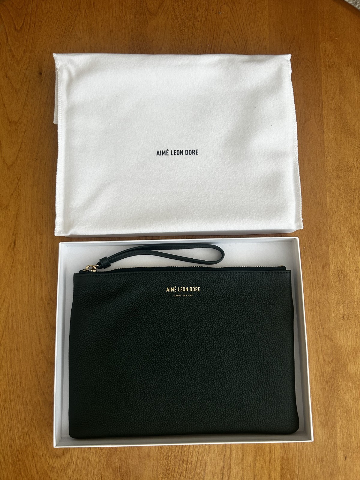 Aimé Leon Dore Botanical Green Small Leather Pouch