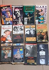 Lot of 12 VHS Movies Mostly New Sealed Fu Manchu, Sherlock Holmes, etc