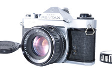  Near Mint PENTAX KM 35mm SLR Film Camera SMC 55mm F1.8 Meter Works From Japan