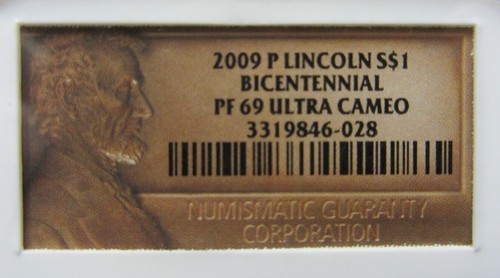 2009 P LINCOLN BICENTENNIAL PROOF SILVER DOLLAR GRADED NGC PR69 ULTRA CAMEO - Picture 3 of 4