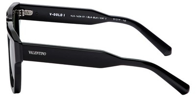 Valentino V-Gold I Black Geometric Sunglasses - VLS-162A-51  display picture 2