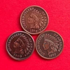 ---1877 1878 1909S Indian Head Cent Penny Extremely Fine-As shown in the figure
