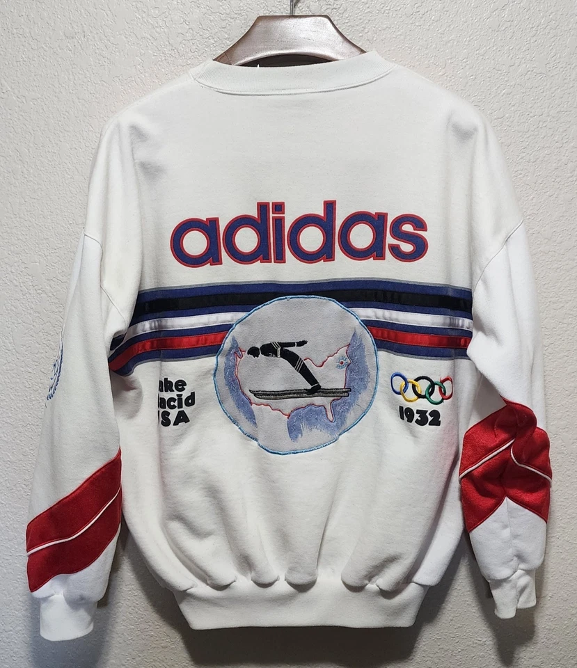 Vintage Adidas 1980 Lake Placid USA Olympic Winter Sweatshirt Men's Size XXL - Image 2 of 4
