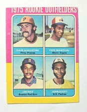1975 Topps #616 Jim Rice RC (Miscut EX)