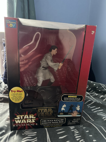 Thinkway Star WarsObi-Wan Kenobi Interactive Talking Bank Star Wars Episode I - Picture 1 of 7