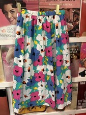 Vtg Handmade Multicolor Floral Skirt