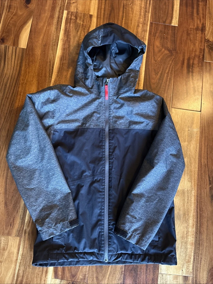 The North Face Boys Large 12/14 3-in-1 Ski Jacket Black Grey Dryvent  - Image 2 of 4