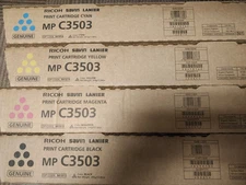 Ricoh Genuine MP C3503 CMYK Toner Set OEM 841813 841814 841815 841816