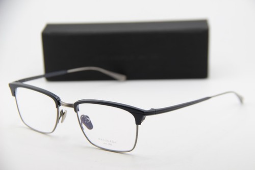 NEW MASUNAGA NY LIFE #55 BLUE GUNMETAL AUTHENTIC EYEGLASSES 51-19