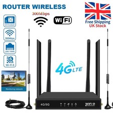 4G 5G Unlocked Wireless Router 4G LTE WiFi6 Router 300Mbps with Sim Card Slot UK