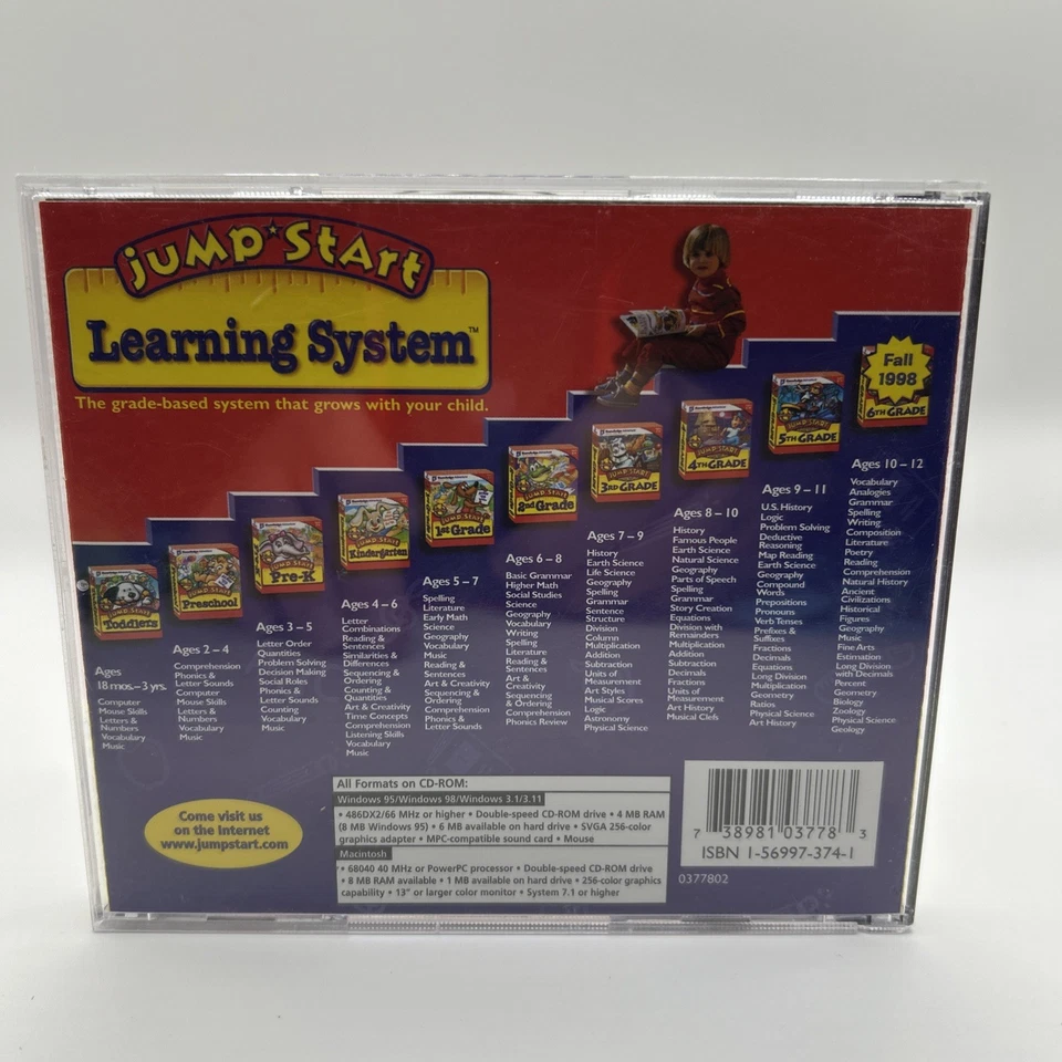CD-ROM Jump Start 1º Grau Conhecimento Aventura Ensino Doméstico Aprendizagem Educacional - Imagem 3 de 4