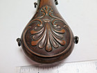 Antique Copper and brass powder flask - G. & J.W. Hawksley, Sheffield Original — photo 2