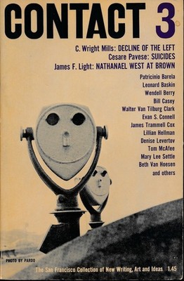 CONTACT 3 1959 vintage digest literary journal C Wright Mills Paperback 128096