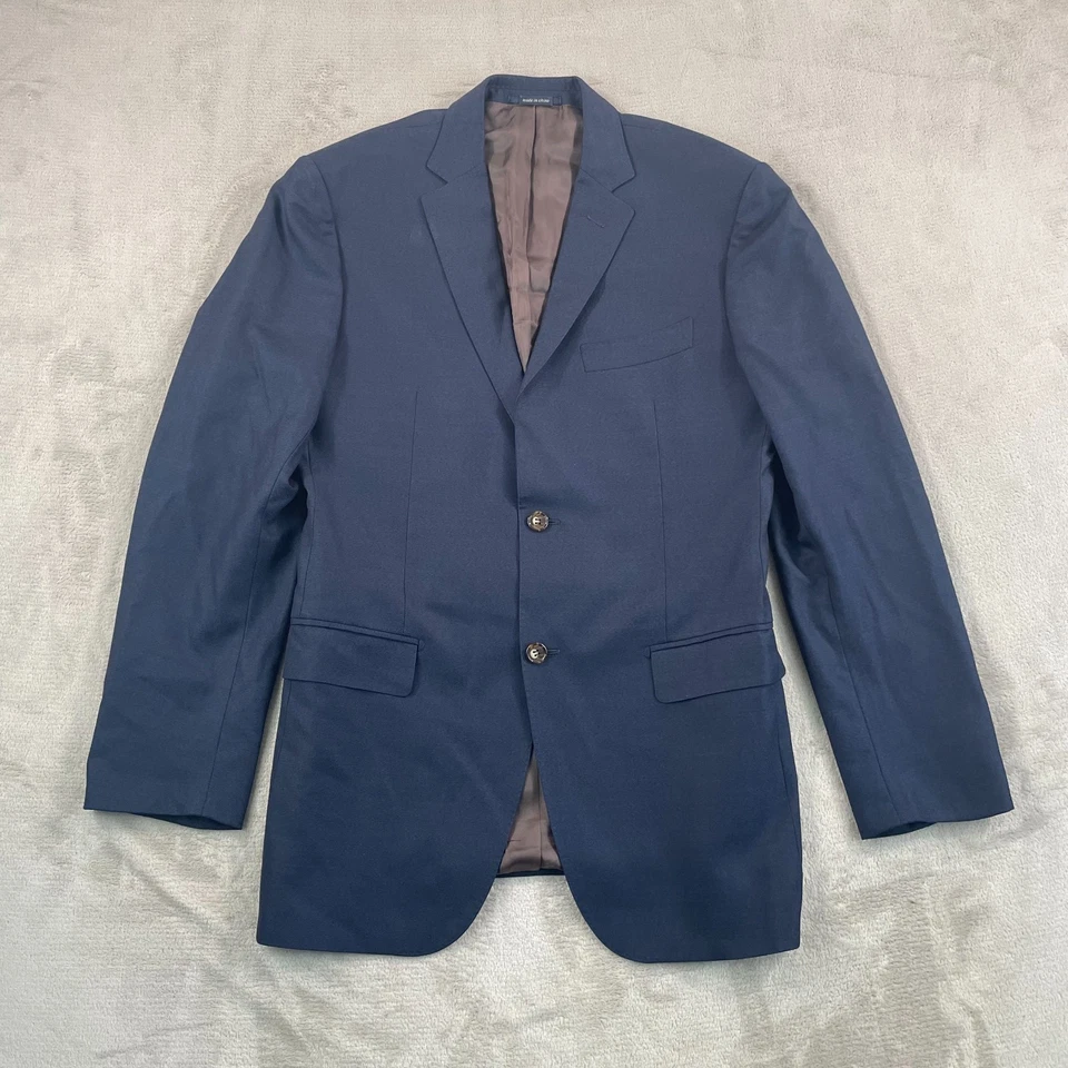 Traje de Lana SuitSupply 2 Botones Años 120 40L Azul Pantalones 33x34 Cirujanos Puños CEO Foto 2 de 4