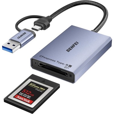 CFexpress Kartenleser Typ-B USB 3.2 Gen 2 10 Gbit/s USB-C & USB-A Mediaadapter