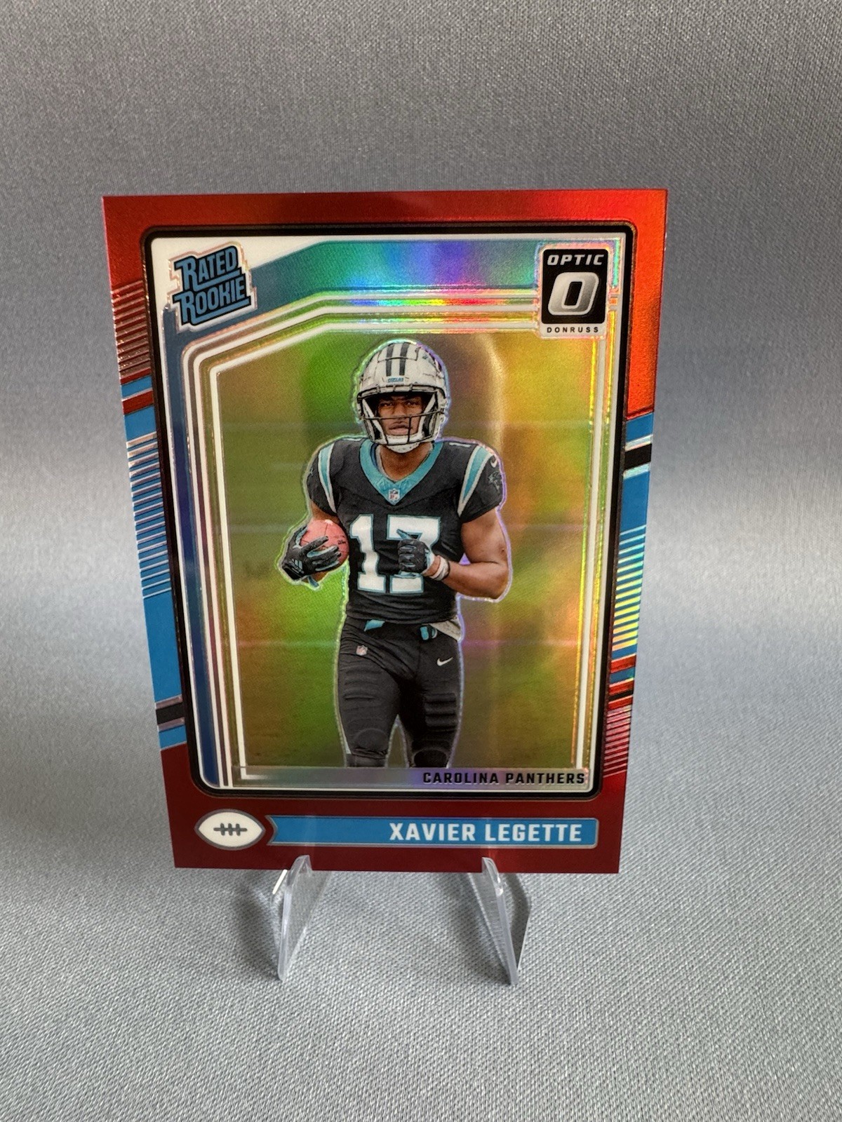2024 Panini Donruss Optic - Rated Rookie Xavier Legette #299 Red Prizm /125 (RC)