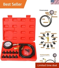 Precision Engine Oil Pressure Tester, 0-140 PSI Gauge with Shockproof Design