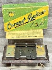 Coronet Vintage Film Splicer 8mm and 16mm Wood Base with Instructions in Box