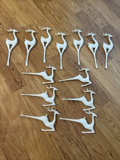 13 White Glitter Large Reindeer Christmas Ornaments 7 11.5 Tall And 6 8.5 Long